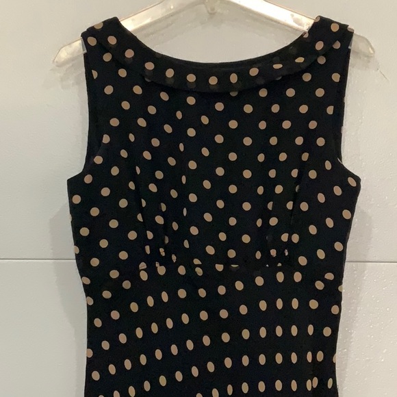 Sleeveless Silk Polka Dot Dress - Picture 2 of 6